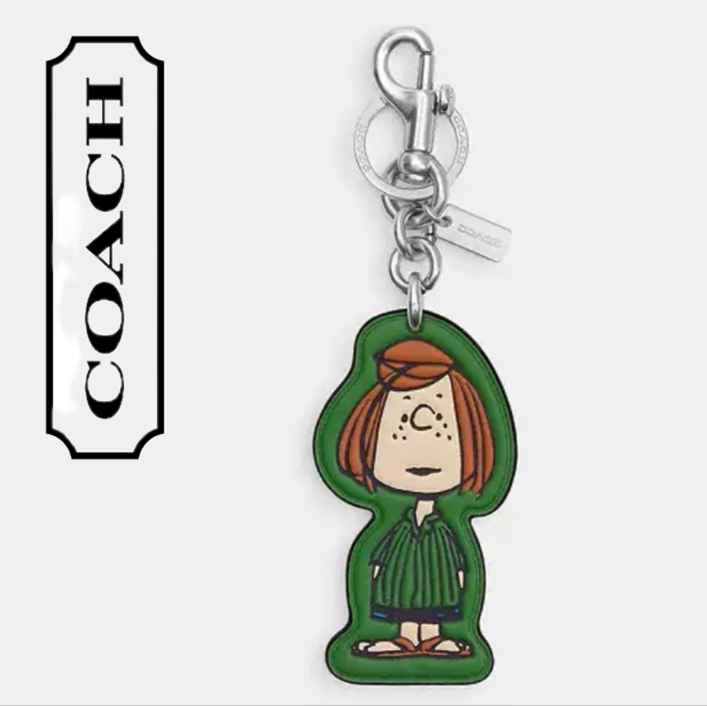 Coach Peanuts (SNOOPY) Classic Peppermint Patty Keychain / Bag Charm - Picture 1 of 7